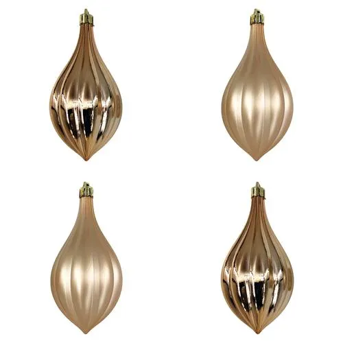 Enchanted Forest® 60mm Copper Pum-Packin Shatterproof Ornaments - 4 Pack