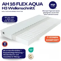 AH16 FlexAqua Kaltschaummatratze H3, 7-Zonen Wellenschnitt – 16 cm Höhe