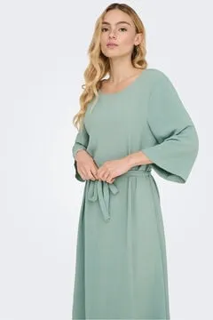 Vestido midi manga 3/4