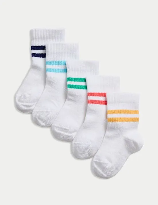 5er-Pack Socken mit hohem Baumwollanteil (0–3 J.)