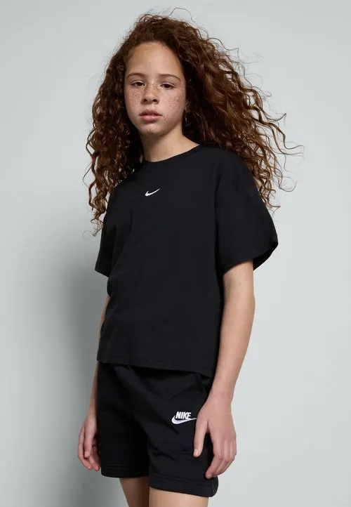 TEE BOXY - T-shirts - black