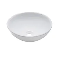 Bacha de apoyo para baño redonda blanca 40 cm