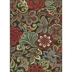 Tayse Rugs Tayse Area Rugs: Deco Rugs: DCO1024 Brown
