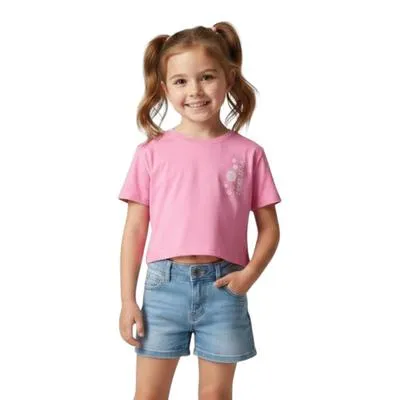 Playera Fantastic Niña Crop Diseño Voleibol