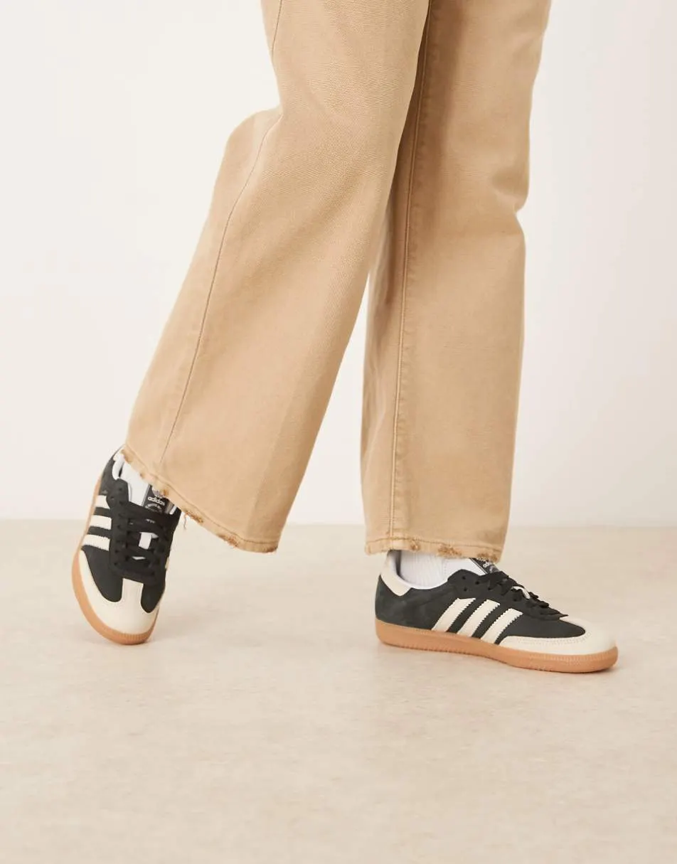 adidas Originals Samba OG trainers in black and beige suede