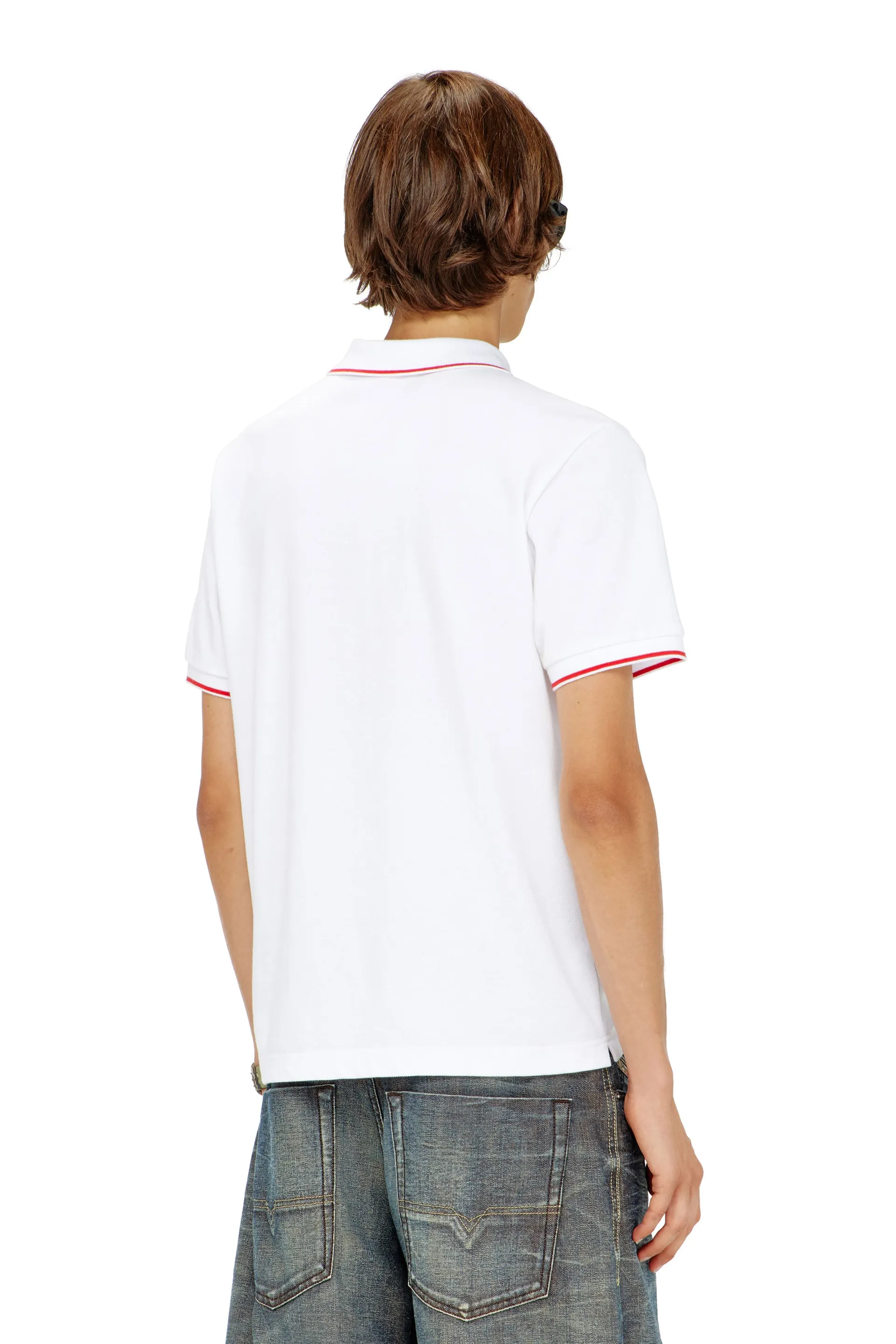 Polo shirt with micro Diesel embroidery