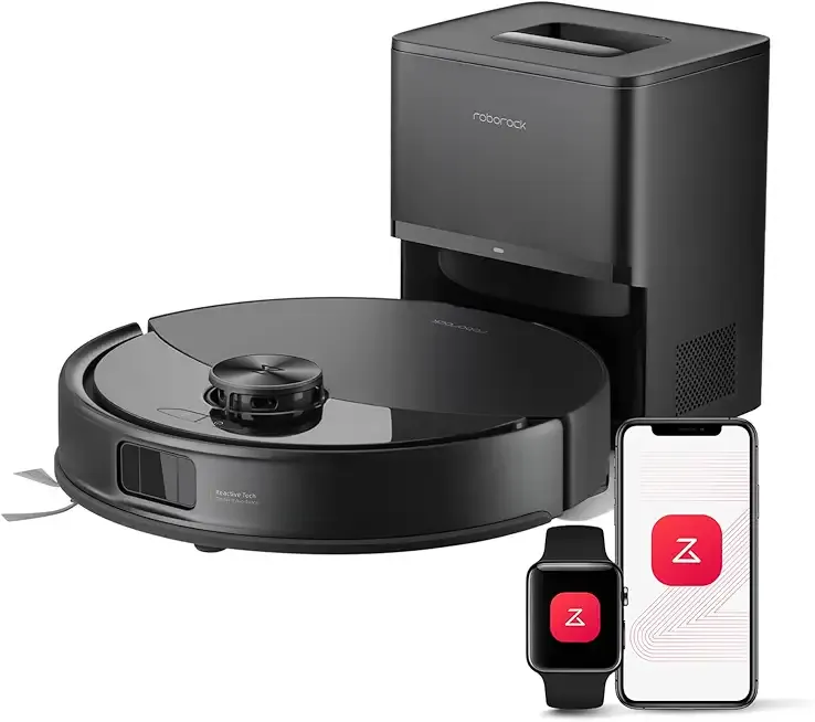 Q10 S5+ Robot Vacuum and Mop, 10,000Pa Suction, Upgraded from Q8 max+, 70 Days Self-Emptying, Obstacle Avoidance, Sonic Mopping, Dual Anti-Tangle Design, Auto Mop Lifting, Black