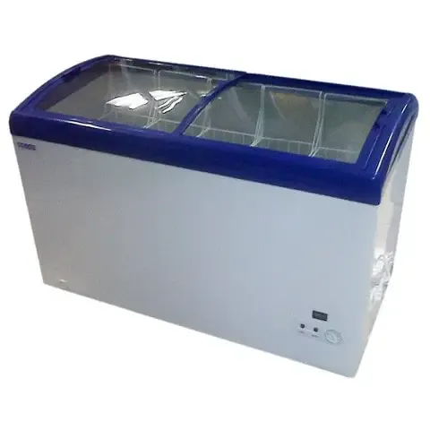 Congelador 500 lt Vidrio Curvo 5 canastos