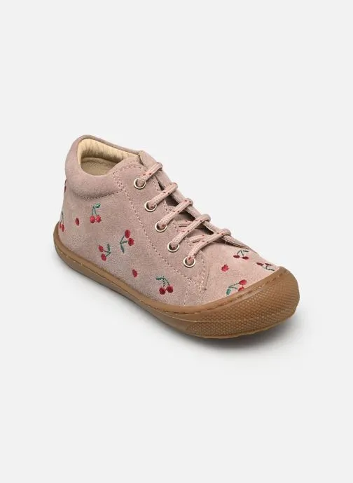 Enkellaarsjes Cocoon Embr.cherry meisjes roze