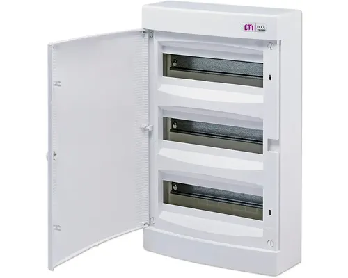 Rozvodná skříň nástěnná IP40 E2 jednořadá 440 x 295 x 85 mm 36 modulů bílá
