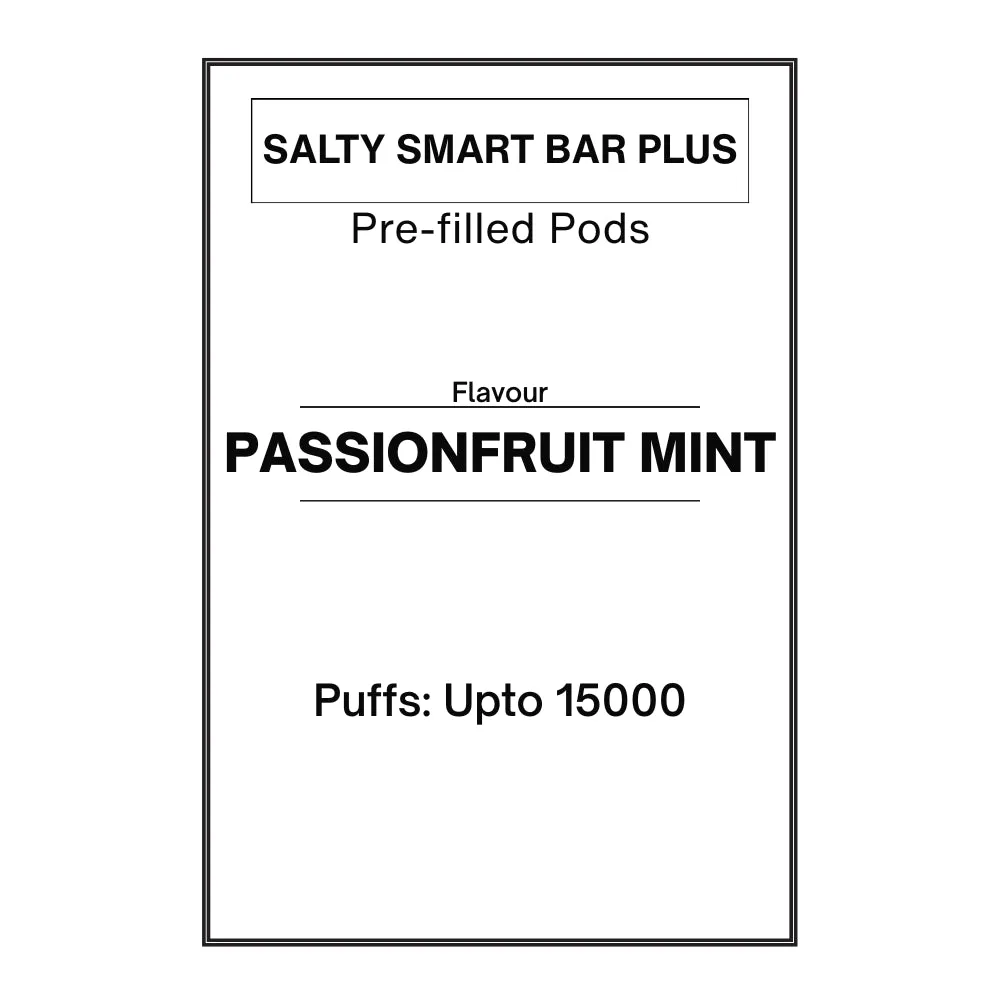 Passionfruit Mint -Salty Smart Bar PLUS Pre-filled Pod 19.95mg/mL