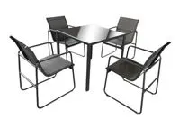 Dining-Set HANNA 5-teilig Essgruppe - Schwarz