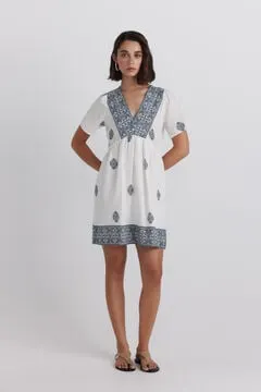 Vestido estampado cenefa