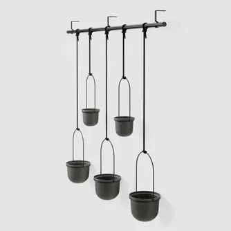 Umbra Triflora Hanging Planter Set of 5 Black