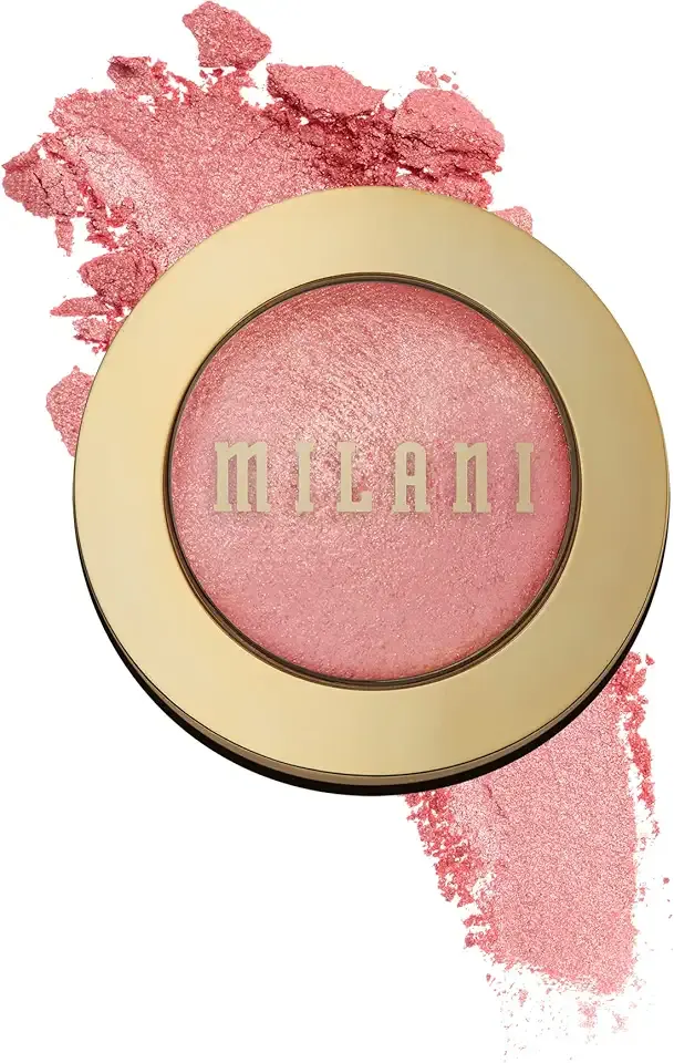 Milani Baked Blush, Powder Blush for Cheeks, Cruelty Free Makeup - Shape, Contour & Highlight Face for a Shimmery or Matte Finish -Dolce Pink