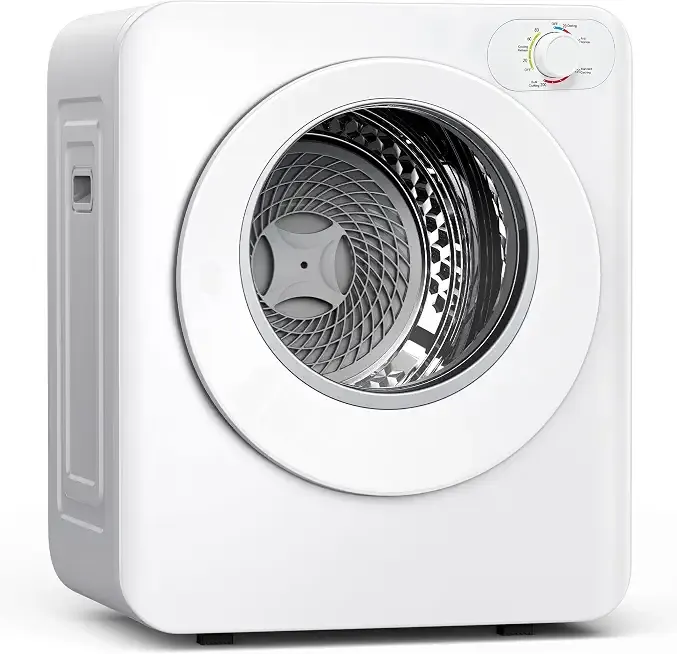 Euhomy Portable Clothes Dryer, 1.5 Cu.Ft. Portable Dryer, 850W Drying Machine with Front-Loading Stainless Steel Drum, 5 Functions, Suitable for Apartments, Dorms, RVs, Small Spaces