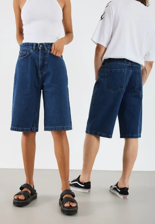 UNISEX - Jeansshorts - blue denim