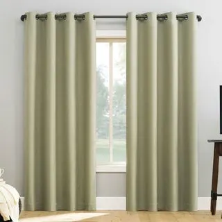 Sun Zero Pratt Tonal Texture Fleece Insulated 100% Blackout Window Curtains