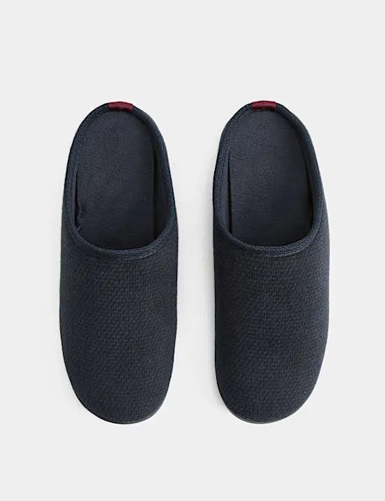 Textured Mule Slippers
