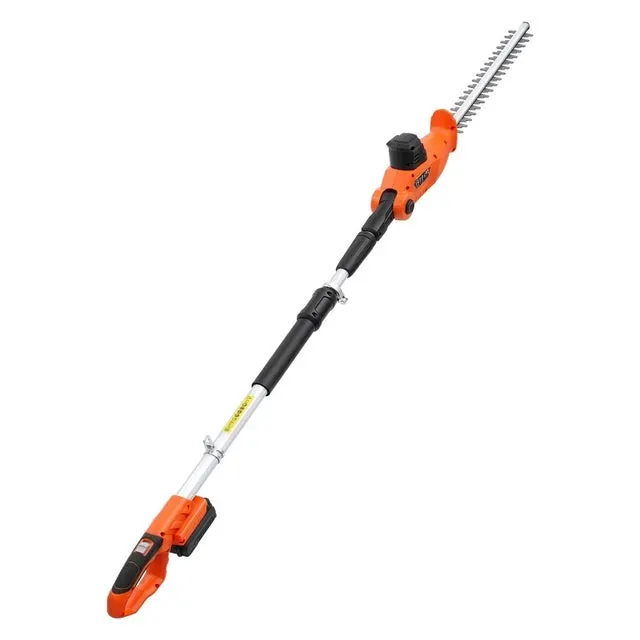 Set tagliasiepi telescopico elettrico 20 V, lama 45,7 cm, portata 188-239 cm, batteria 2,0 Ah TEKMAQUINAS