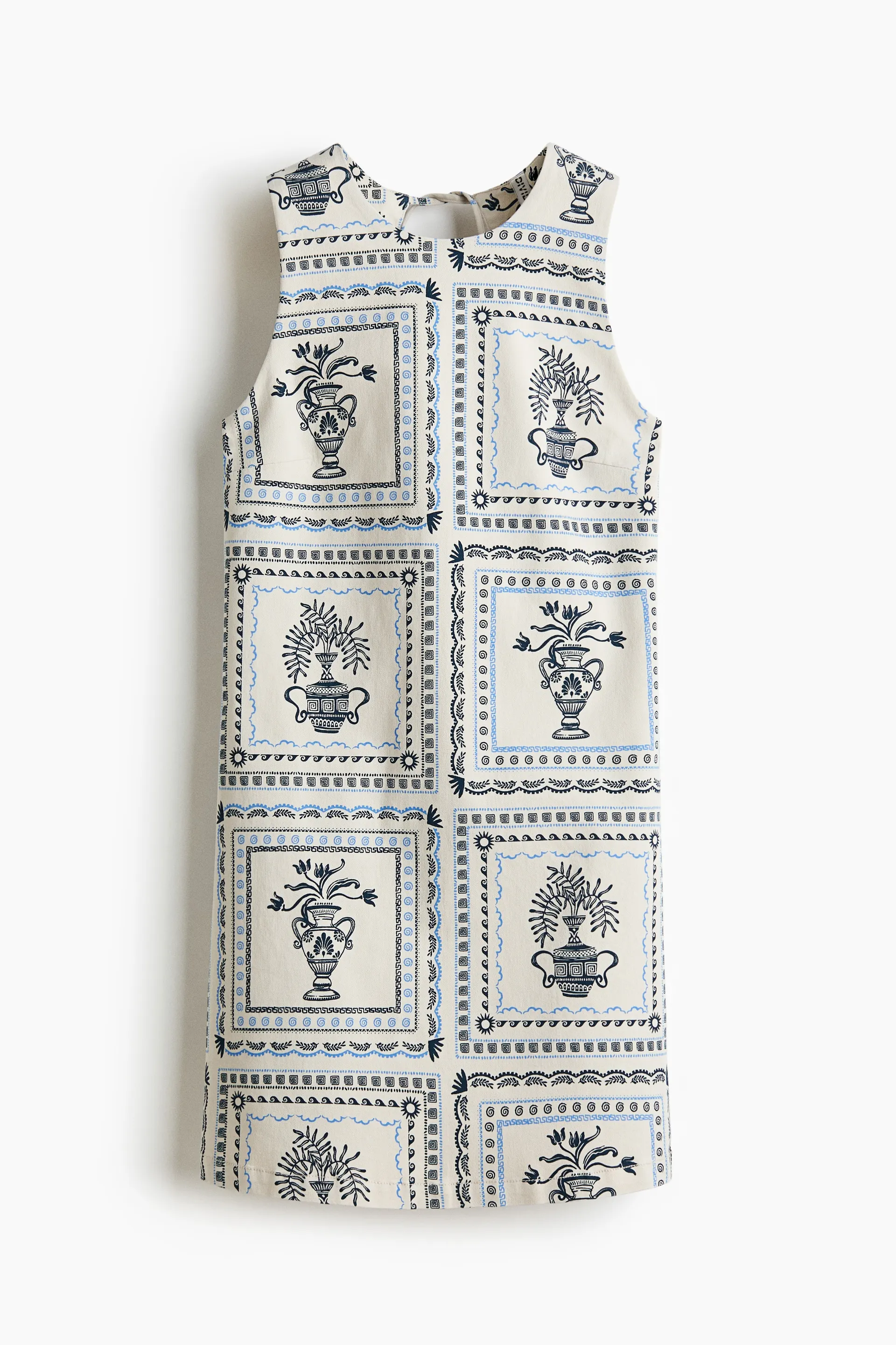 Vestido de sarga con espalda descubierta