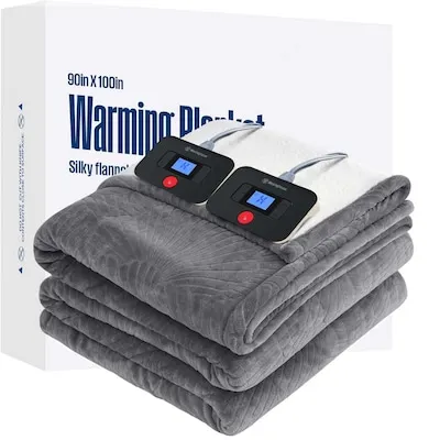 Flannel Fleece Blanket Queen Size - Soft Lightweight Plush Microfiber Bed Blanket for Sofa or Couch Machine Washable Blankets Fleeces Dark Gray 78x90 Inch