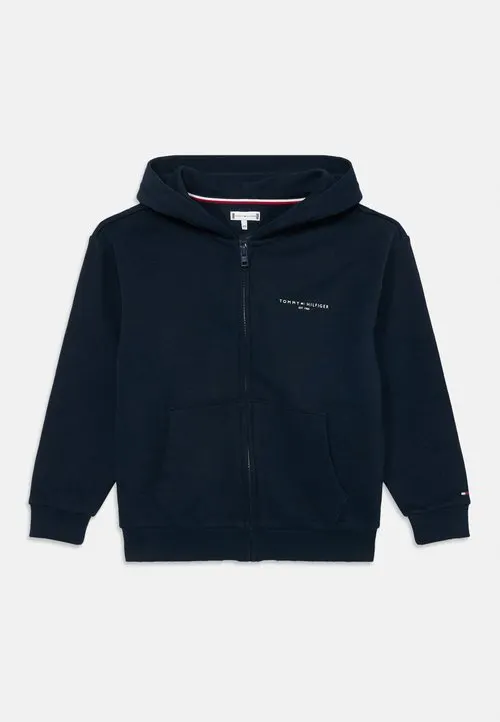 LOGO BRUSHED FLEECE ZIP-THRU HOODY - Sweatjakke - dark night navy