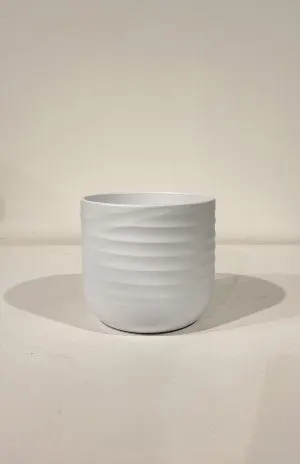 Coprivaso Caspo' Merida in ceramica bianco H 13.5 x ø 14.5 cm