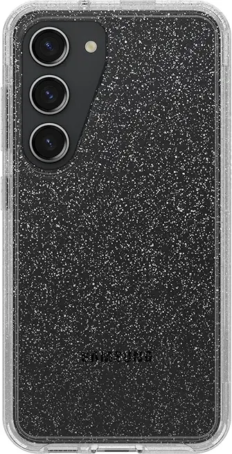 OtterBox Galaxy S23 Symmetry Series Case - Stardust (Clear/Glitter), Ultra-Sleek, Wireless Charging Compatible, Raised Edges Protect Camera & Screen