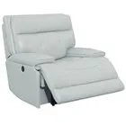 Global Furniture Capri Italian Leather Power Recliner - Aqua