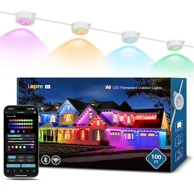 96-ft Plug-in Black Indoor/Outdoor String Light with 48 White -Light LED Edison Bulbs