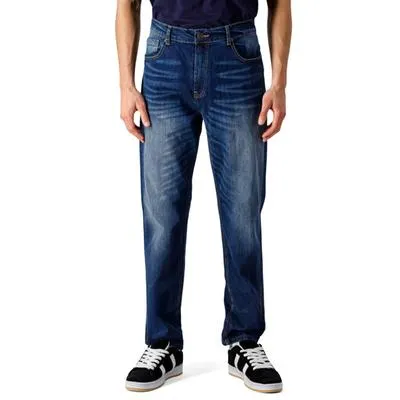Jeans Hummo Hombre Corte Recto Efecto Deslavado
