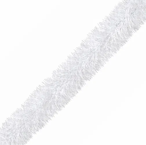 Enchanted Forest® 15' Christmas Soft & Silky White Tinsel Garland