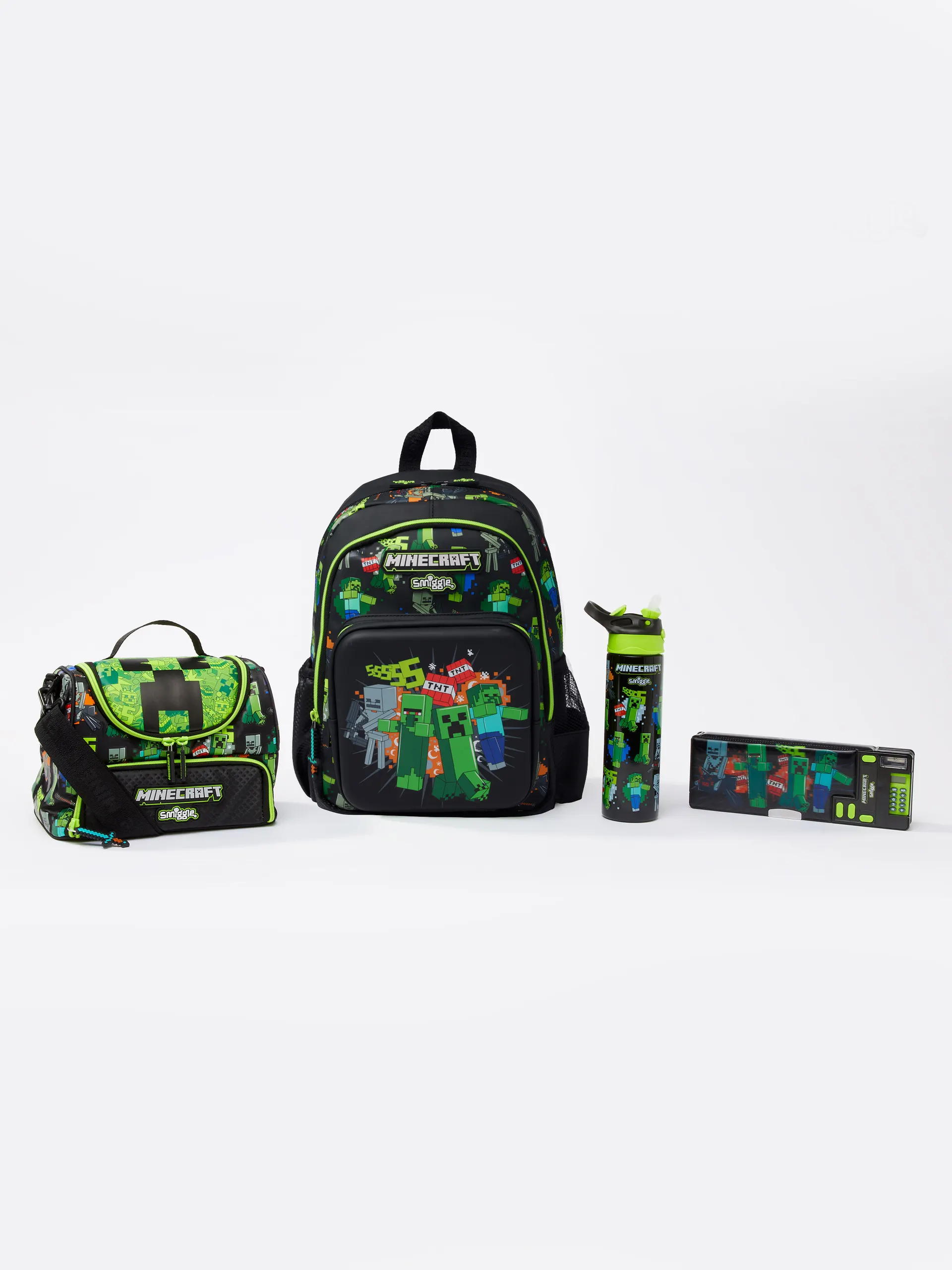 Minecraft 4 Piece Junior Character Backpack Bundle