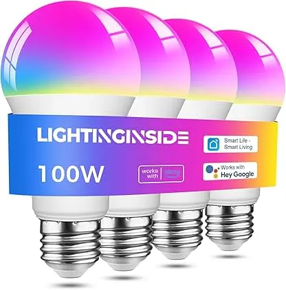 Lightinginside Smart Light Bulbs 100W Equiv., 1350LM…