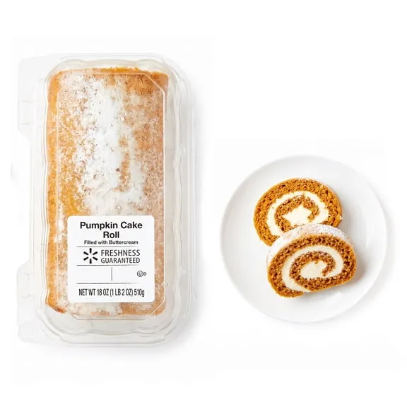 Rollback, Freshness Guaranteed Pumpkin Cake Roll, 18 oz, $4.94, Was $5.97, 27.4 ¢/oz