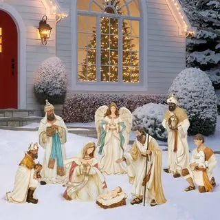 41" Outdoor Nativity Set, 9 Pieces