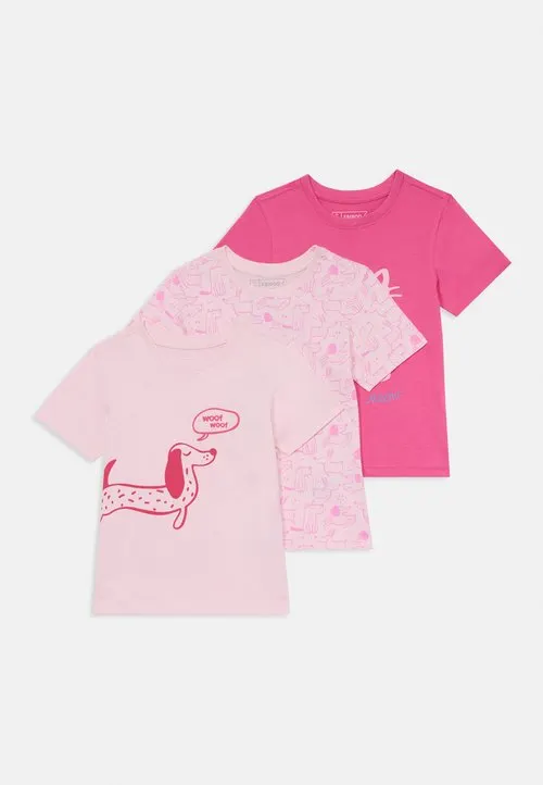 3 PACK - T-shirts med print - pink/light pink