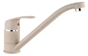 Rubinetto da cucina fisso diagonale Cesar avena texturizzato satinato PAINI