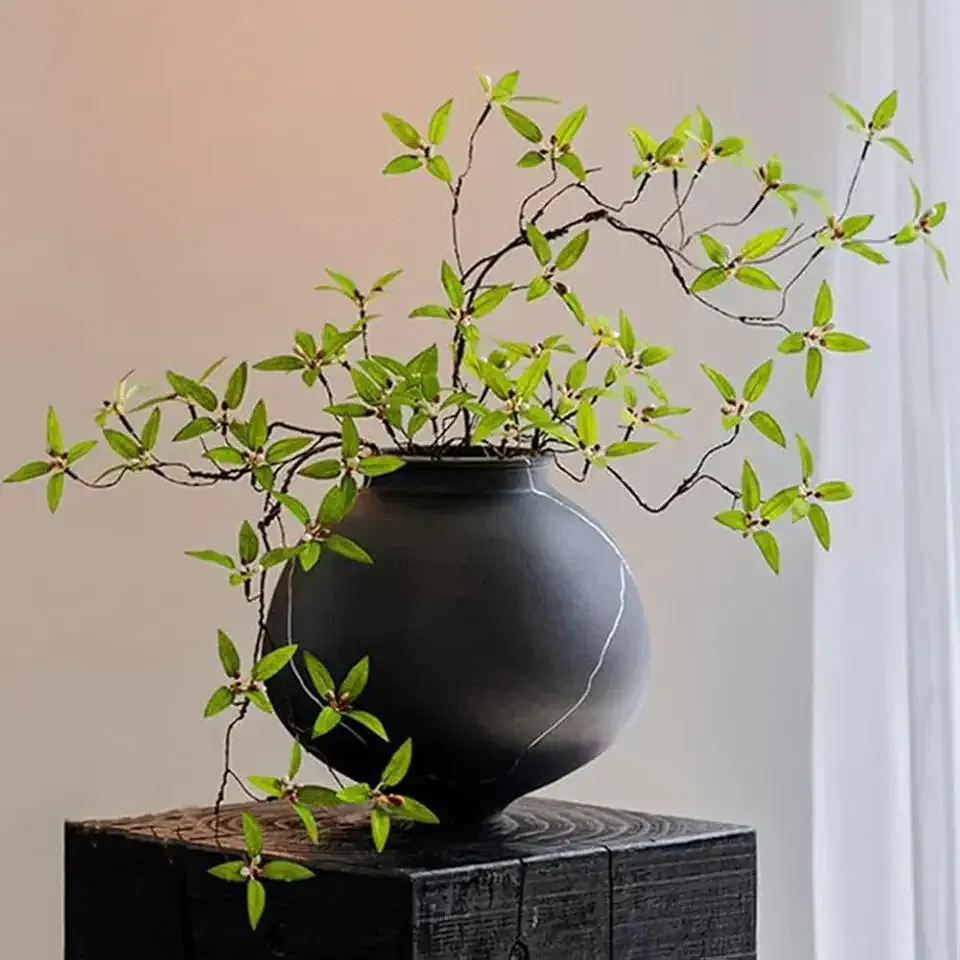 Artificial Plants,2PCS 43.3" Green Faux Branches for Vase,Faux Greenery Stems Vase Branches Fake Plants Artificial Branches for Shop Garden Office Home Décor (2, Myrtus communis)
