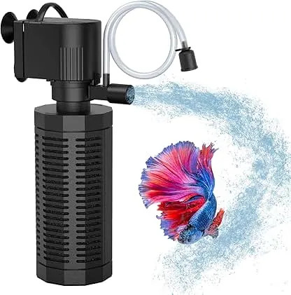 OQTTNEO Aquarium Internal Filter for 20-50 Gallons, Ultra-Quiet Fish Tank Filter Biochemical Filtration 320GPH Powerful Pump Submersible Aquarium Filter Tank Clear Air Supply (13W Filter) OQTTNEO Aquarium Internal Filter for 20-50 Gallons, Ultra-…