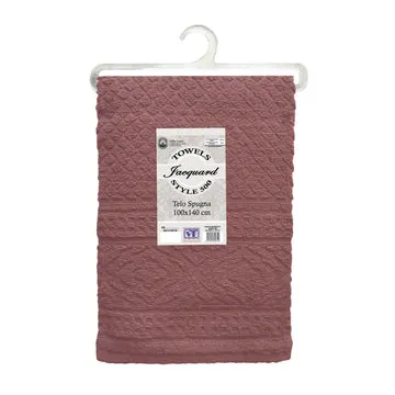 Telo in cotone Rosa Spugna 500 Style 100x140 cm