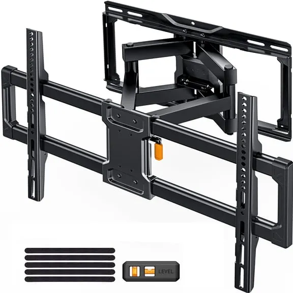 Best seller MountFTV Full Motion TV Wall Mount Bracket for 42-92 Inch TVs, Holds up to 132 lbs, Max 600x400mm, 6 Articulating Arms Heavy Duty TV Wall Mount with Tool-Free Tilt, Fits 12"/16" Wood Studs $39.21 Was $69.99