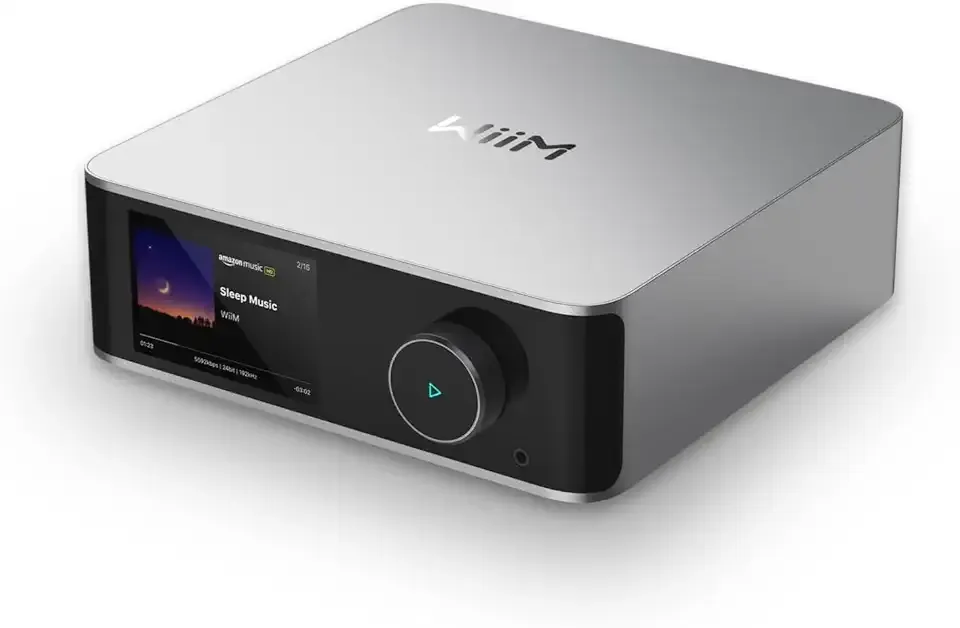 WiiM Ultra Music Streamer & Digital Preamp | 3.5" Touchscreen, Compatible with Google Cast & Alexa, Stream Spotify, Amazon Music, Tidal & More | HDMI ARC, Phono Input & Headphone Output | Silver