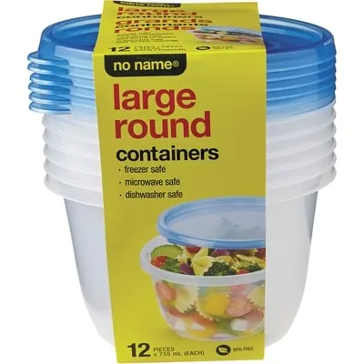 Round Container 745ml, 12 pieces
