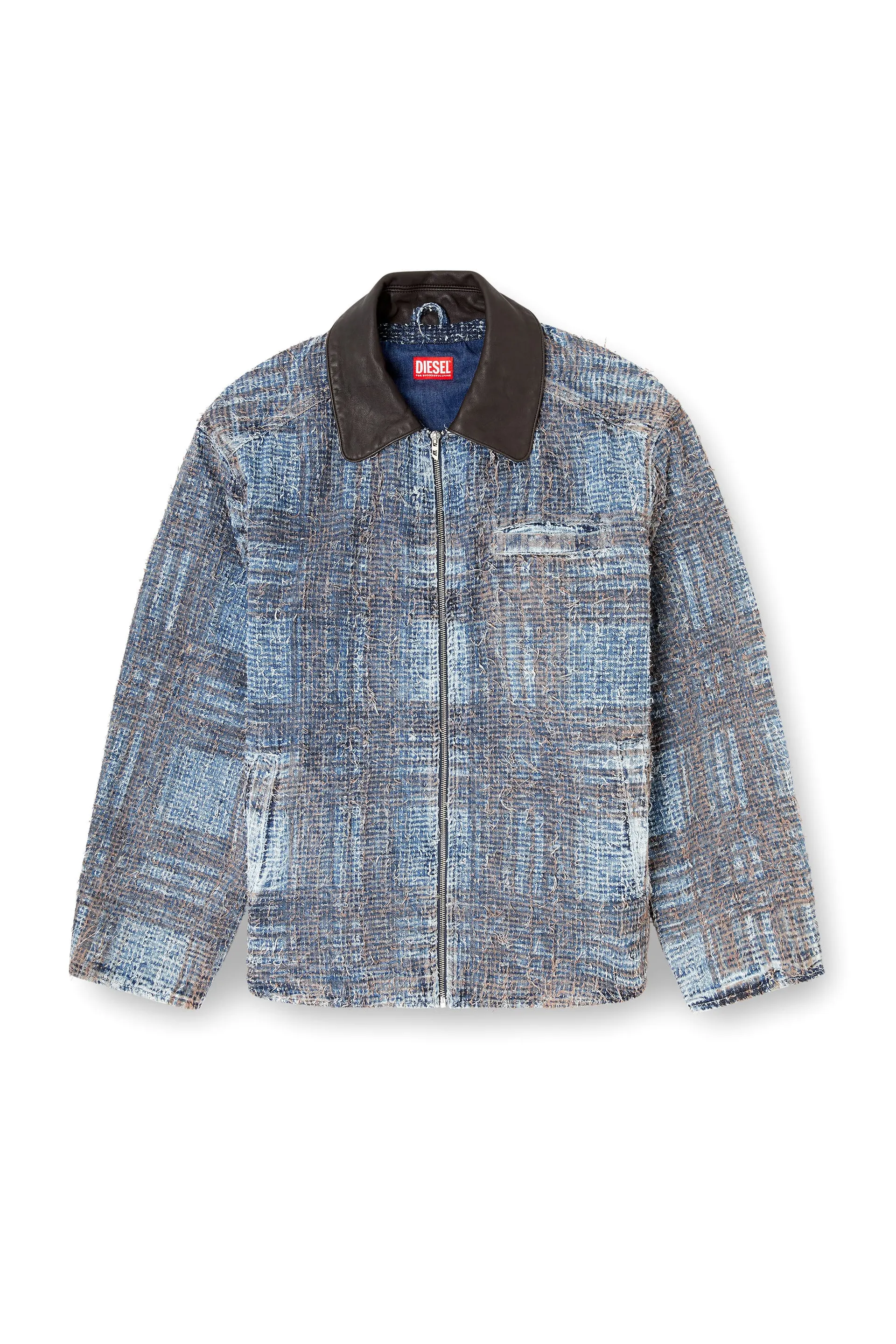 Jacket in graphic bouclé denim