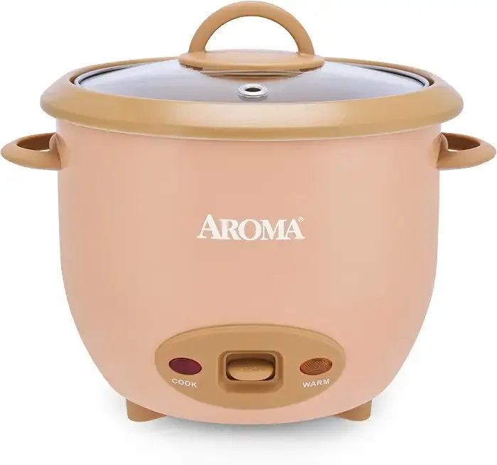 AROMA® 6-Cup (Cooked) One-Touch Pot Style Rice Cooker with CoreCoat™ PFAS-Free Nonstick Ceramic Surface (1.5 Quarts)
