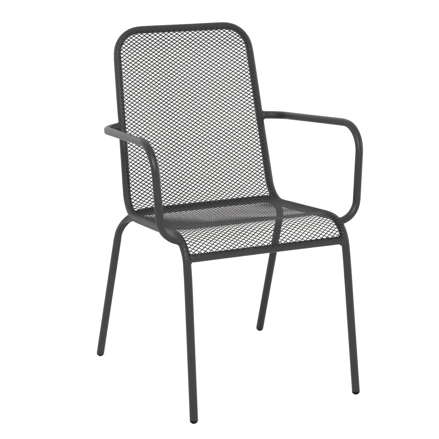 Sedia da giardino in acciaio Antracite