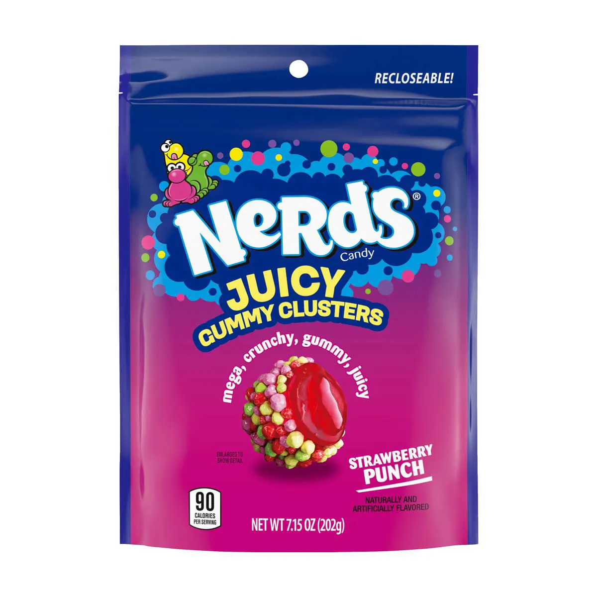 NERDS Juicy Gummy Clusters Strawberry Punch Candy 7.15 oz