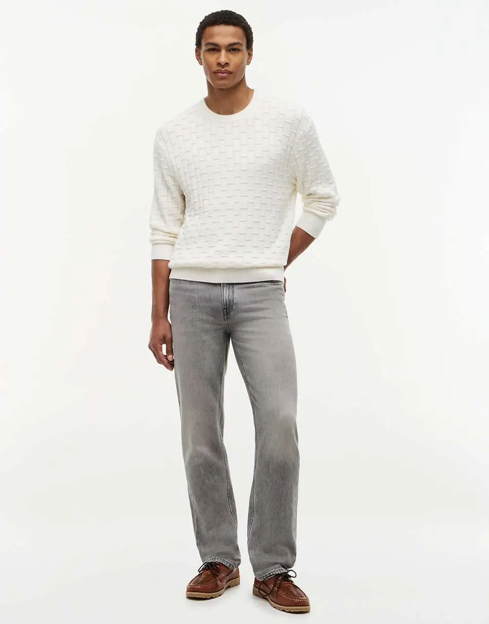 Tommy Hilfiger Dover faded regular straight jeans in light grey